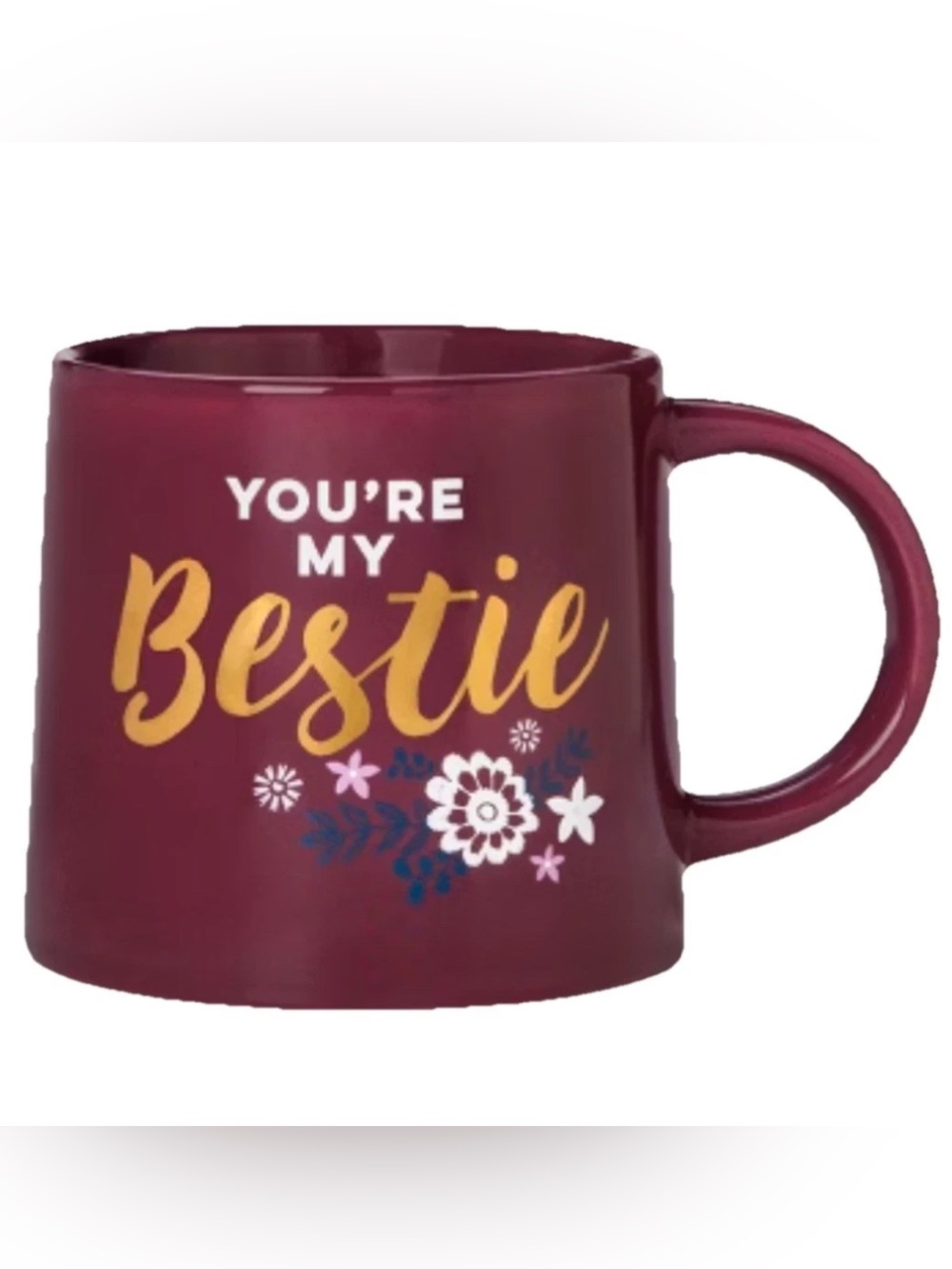 Threshold Maroon Ceramic 'You're My Bestie' Mug with Gold Script